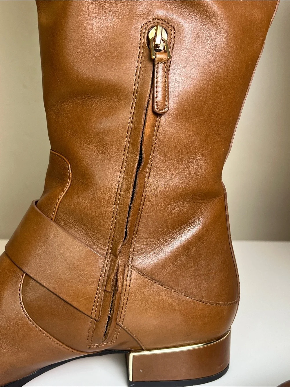 Tory Burch Sofia Brown Leather Knee-High Riding Boots Size 9